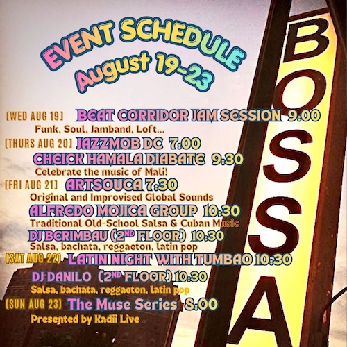 Event Sched Aug 19–23
