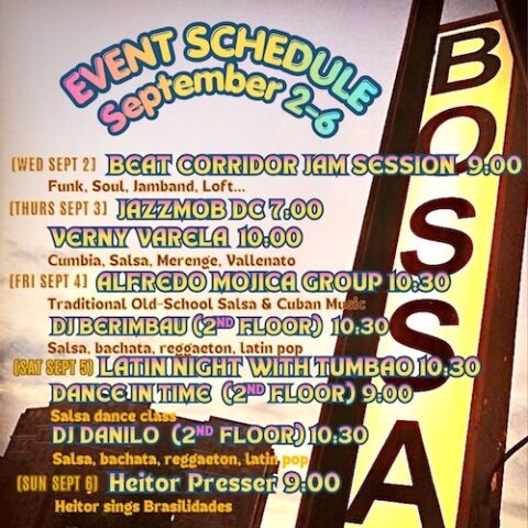 Event Sched Sept 2–6