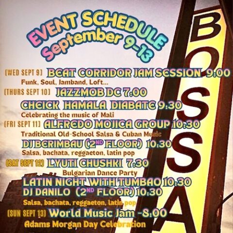 Event Sched September 9–13