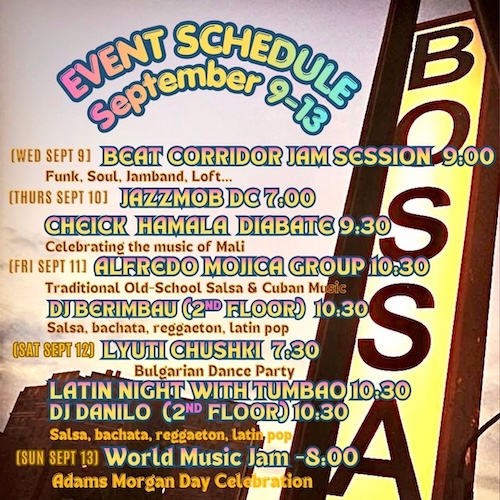 Event Sched September 9–13
